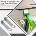 2pcs Cooler Lock Brackets Heavy Duty Stainless Steel Locking Bracket For Tie-down Security Compatible Yeti Rtic Accessories