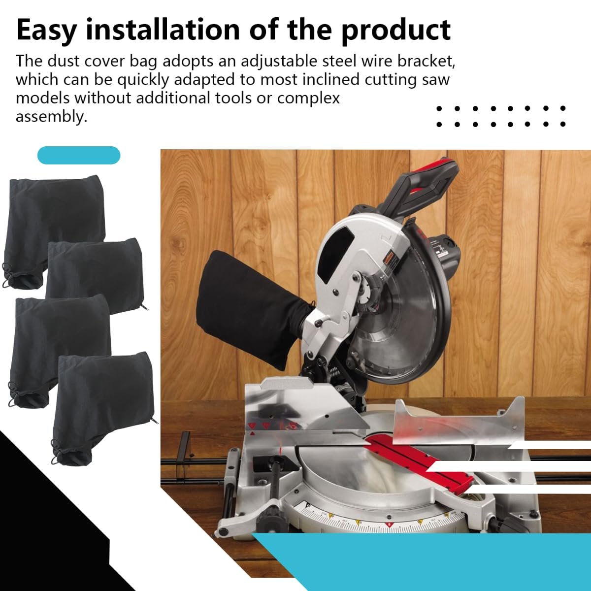 Xspeedonline Universal Dust Bag Set Compatible With Miter Saws 4 Pack Ryobi Dewalt Craftsman Belt Sander Includes Zipper