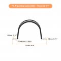 Uxcell 6pcs 74mm 2-7 8 Cable Clamp Rubber Pipe Strap Cushioned 304 Stainless Steel Hose U Shape Metal Tube Holder For Wire