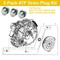 Set Of 3 Atf Drain Bolt Oil Fill Screw Plug Kit For Honda Odyssey Passport Pilot Ridgeline 2016-2025 Acura Mdx Tlx