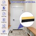 Uxcell Door Brush Bottom Sweep H-shape Aluminum Alloy Base With 1 2-inch Pp For Home Industrial 47-inch L Golden
