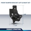 Front Bumper Bracket Pair For Land Rover Range 2010 2011 2012 Lr011467 Lr011577 Black Pp Material