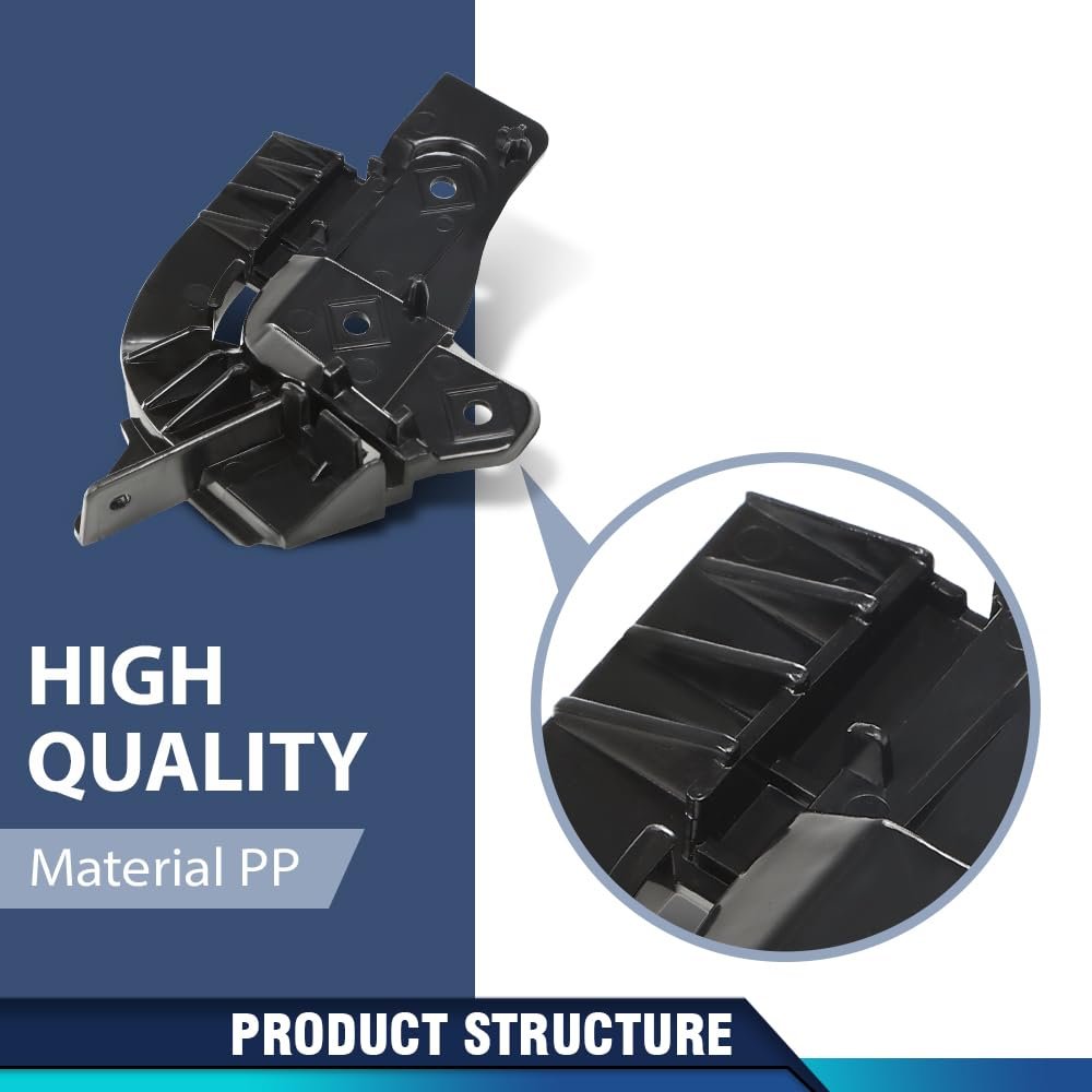 Front Bumper Bracket Pair For Land Rover Range 2010 2011 2012 Lr011467 Lr011577 Black Pp Material