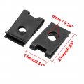 X Autohaux 8pcs Black Spring Metal U-type Clips With Screws Car Fender Trim Panel Fasteners