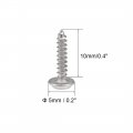 Uxcell 2x10mm Self Tapping Screws Phillips Pan Washer Head Screw 304 Stainless Steel Fasteners Bolts 50pcs