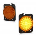 Amber Lens Full Led Side Marker Light Fender Lamp Assembly Housing Replacement For 2007-2018 Jeep Wrangler Jk Driver Passenger 