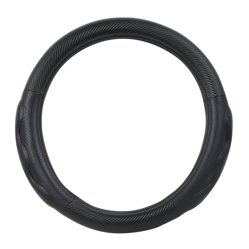 Deluxe Plus Series 18 In Heavy Duty Steering Wheel Cover Matte Carbon Fiber Pvc For Trucks Buses Rvs And Utility Vehicles Model