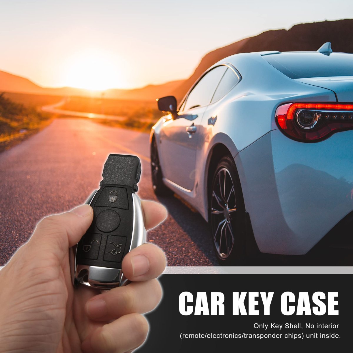 3 Key Buttons Remote Control Car Fob Case Shell Replacement Black For Mercedes Benz C E G R S Gl Sl Slk Bga