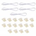 Litever 20 Inches Extension Cable 22 Awg White Pvc Coating L822 Connectors Male To Female Jumper Cord Designed For Under 