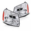 Instyleparts Chrome Housing Clear Lens Headlights Made For 05-09 Chevy Equinox 