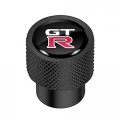 Ipick Image For Nissan Gt-r In Black On Aluminum Tire Valve Stem Caps
