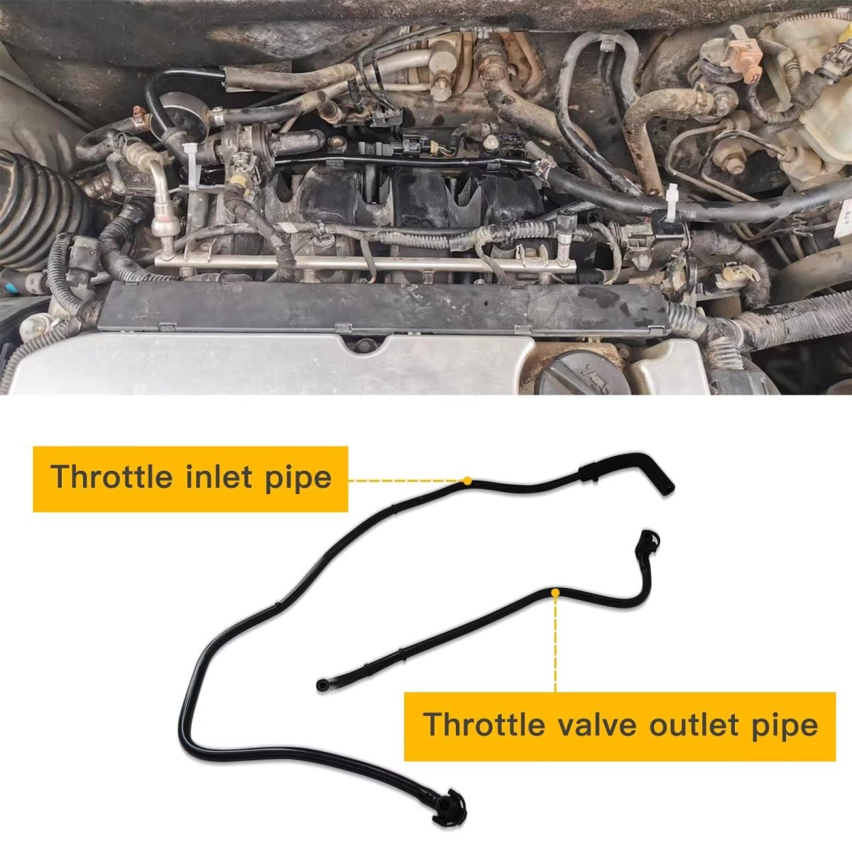 2024 Version 55354563 25192905 55579102 Throttle Body Heater Inlet Outlet Pipe Tube Hose For 2012-2017 Chevrolet Sonic Lt