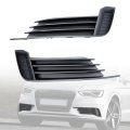 Front Bumper Fog Light Grille Cover Pair For Audi A3 S3 2013 2017 Replaces 8v58076829b9 8v58076819b9 Au1038141 Au1039141 Black 