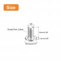 Uxcell M5-0 8 X 10mm 50pcs Flat Round Head Screws 304 Stainless Steel Phillips Drive Machine Hardware Fastener For Furniture