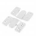 Aexit Home Sofa Shelf Brackets Supports Metal Sectional Interlock Bracket Joint Connector Silver Tone 4 Pcs