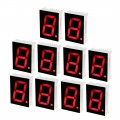 Uxcell Common Cathode 10 Pin Bit 7 Segment Display 34 X 94 0 41 Inch 1 Red Led Digital Tube 10pcs