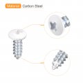 Uxcell St2 5x6mm White Screws Self Tapping 100pcs Pan Head Phillips Wood For Woodworking