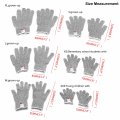 Httmt- Xxs 6-8yr Kid 3pair 6 Gloves Cut-resistant Stretch Safety Cuts Level 5 Protection In Outdoor P N Et-tool032-xxs X3-gray