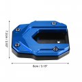 Uxcell 1 Set Aluminum Alloy Motorcycle Kickstand Plate Pad For Bmw C400gt 2023 Extension Foot Support With Wrench Blue Black