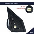 Spieg Driver Side Mirror Replacement For Hyundai Tucson 2016-2018 Power Heated Twin Flat Glass Ptm Black 5pin Lh