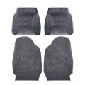 4pcs Mist Gray Cloth Seat Cover Front Driver And Passenger Side Bottom Top Lean Back Replacement For 1998-2002 Ram 1500 2500 
