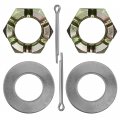 Caltric 2x Front Axle Castle Nut With Washer And Pin Compatible Polaris Ranger 570 2014-2018