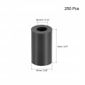Uxcell Abs Round Spacer Washer 3 2mm Id 7mm Od 12mm Length For M3 Screws Block Black 250pcs 3d Printer Tv Wall Mount Outlet