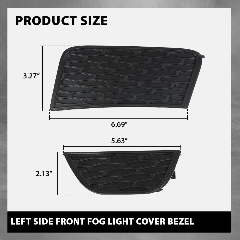 Left Side Front Fog Light Cover Lamp Bezel For Range Rover Evoque 2011 2015 Fits Dynamic And Not Prestige Black Pp Material 2