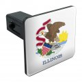 Illinois State Flag Tow Trailer Hitch Cover Plug Insert