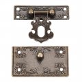 2 Sets Wood Case Chest Box Rectangle Clasp Closure Hasp Latches Bronze Tone 55 X 45mm 