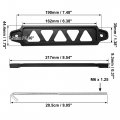 X Autohaux 220mm Universal Hollow Aluminum Alloy Car Battery Hold Down Mount Bracket Set Black 5 Holes 8 Inch Bolt