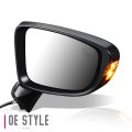 Ma1321188 Factory Style Passenger Right Side Mirror Manual Folding Power Adjust Heated Glass Turn Signal Blind Spot Detection