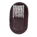 Vicenza Designs K1185 Tiziano Half-cylindrical Leather Knob Large Brown Antique Nickel 