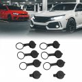 Uxcell 8pcs Black Waterproof Motorcycle Car Cigarette Lighter Socket Cover Cap Lid 12v