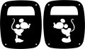 Jeeptails Mouse Mice Kissing Tail Lamp Light Covers For Jeep Cj Or Yj And Tj Wranglers Black Set Of 2 