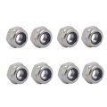 8pcs M8 X 1mm Pitch Metric Fine Thread 304 Stainless Steel Hex Lock Nuts 