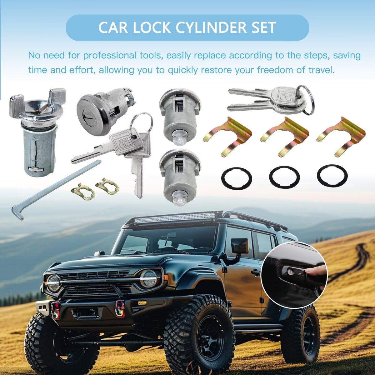 607893 608307 605533 Ignition Doors Trunk Lock Cylinder W Keys Kit Fit For Buick Skylark Sr Coupe 2-door 5 7l 5733cc 350cu In