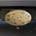 Africa Animal Silhouettes All Over Pattern Oval Tow Trailer Hitch Cover Plug Insert