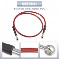 X Autohaux 100cm 39 37 Length 10mm Id Motorcycle Hydraulic Brake Line Oil Hose Pipe 0a Stainless Steel Braided Cable For Atv