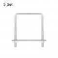 Uxcell Square U-bolts 3 Sets 72mm 2 83 Inner Width 100mm Length M6 304 Stainless Steel U Clamp Bolt With Nuts And Plates For