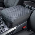 Center Console Armrest Cover For 2021 2022 2023 2024 2025 Ford F150 Leather Middle Protective Box With Latch Opening No Slide 