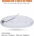 Facon 12v Led Rv Dome Light Length 9-1 4 Dds01-608-cw Large Oval Pancake 12volt Interior Ceiling With On Off Switch For