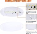 Facon 12v Led Rv Dome Light Length 9-1 4 Dds01-608-cw Large Oval Pancake 12volt Interior Ceiling With On Off Switch For