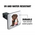 Lab Labrador Puppy Dog Wearing Scarf Tow Trailer Hitch Cover Plug Insert