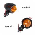 Waltyotur Motorcycle Turn Signals Fog Light Bar Kit With Bracket Set Black