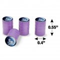 Cat And Kitten In Moon Valve Stem Caps For Tire Rim Wheel Aluminum Purple