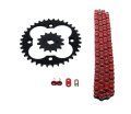 Fits Honda Trx250r 250r 520-96 Red Non O Ring Chain Sprocket Black 14 36 