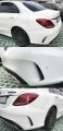 Fits For 2015-2018 Mercedes Benz W205 C450 C43 C63 Amg 4 Door Sedan Glossy Black Snap On Rear Bumper Vent Canards Inserts
