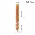 Uxcell 5 32-32 X 1-1 4 Hanger Bolts Double Head Dowel Screw For Wood Furniture 50pcs