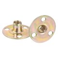 1 4 -20 Brad Hole Tee Nut 20pcs Carbon Steel Round Base Screw-in T-nuts Furniture Hardware Flange Female Thread Insert Nuts 